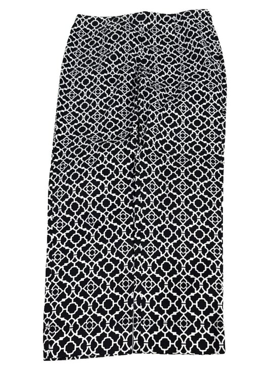 Charter Club Pants - Charter Club Pants Club Black-And-White Trellis Print Stretch Pants Sz 10